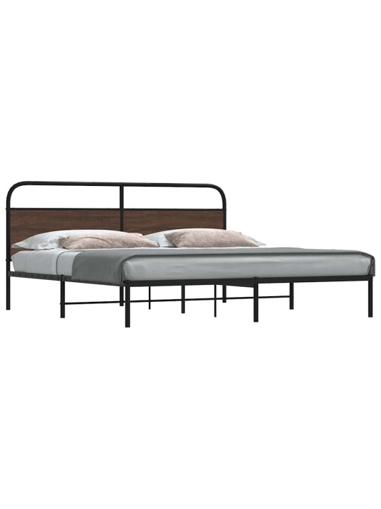METALLIST VOODIRAAM ILMA MADRATSITA PRUUN TAMM 193X203 CM