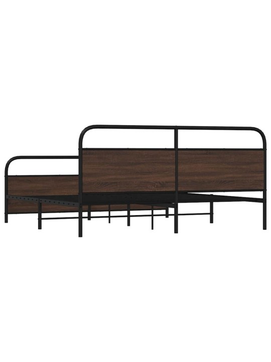 METALLIST VOODIRAAM ILMA MADRATSITA PRUUN TAMM 183X213 CM