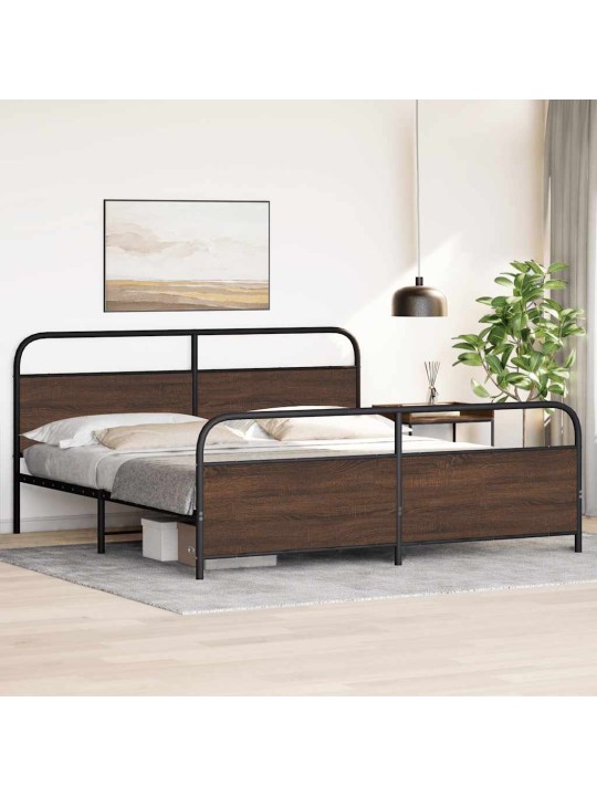 METALLIST VOODIRAAM ILMA MADRATSITA PRUUN TAMM 193X203 CM