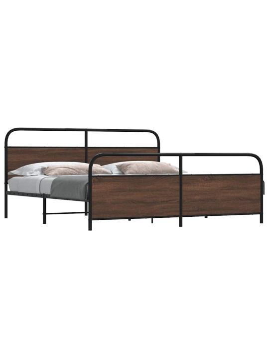 METALLIST VOODIRAAM ILMA MADRATSITA PRUUN TAMM 193X203 CM