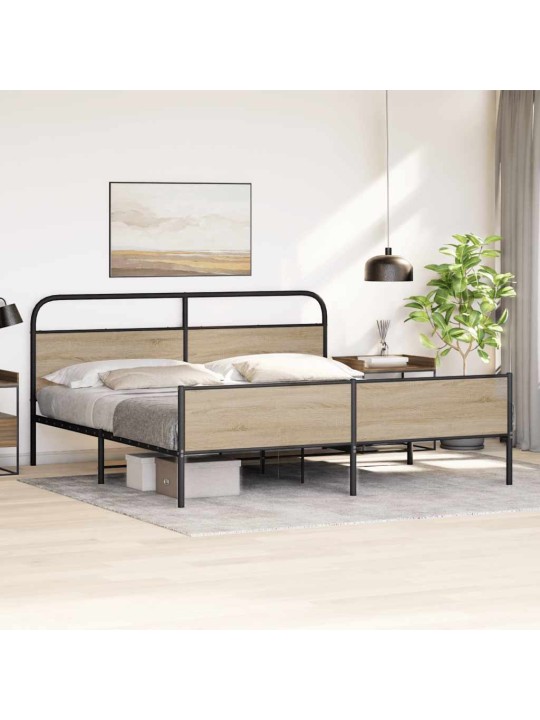 METALLIST VOODIRAAM ILMA MADRATSITA SUITSUTATUD TAMM 150X200 CM