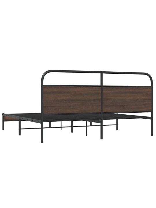METALLIST VOODIRAAM ILMA MADRATSITA PRUUN TAMM 183X213 CM