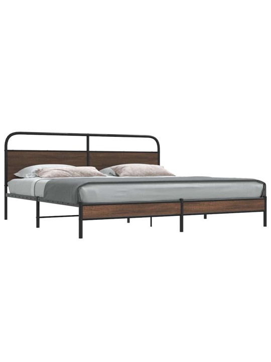 METALLIST VOODIRAAM ILMA MADRATSITA PRUUN TAMM 183X213 CM