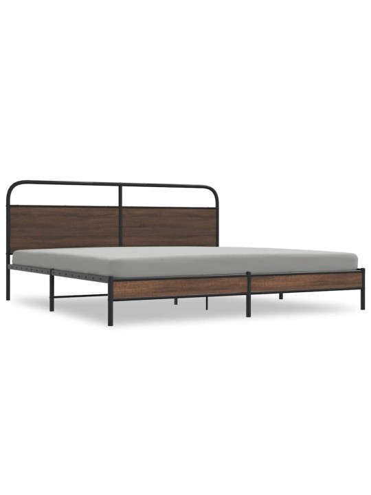 METALLIST VOODIRAAM ILMA MADRATSITA PRUUN TAMM 193X203 CM