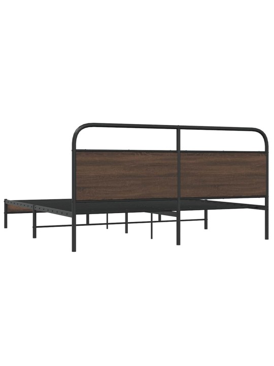 METALLIST VOODIRAAM ILMA MADRATSITA PRUUN TAMM 193X203 CM