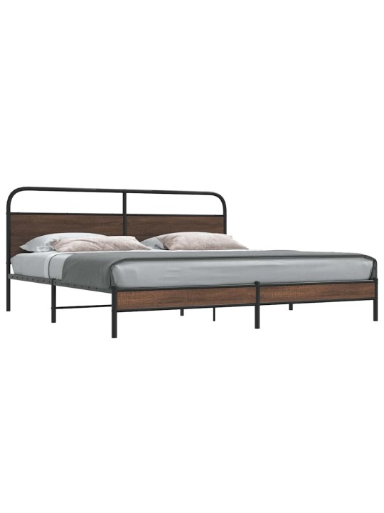 METALLIST VOODIRAAM ILMA MADRATSITA PRUUN TAMM 193X203 CM