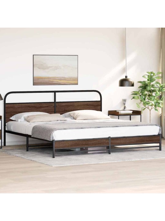 METALLIST VOODIRAAM ILMA MADRATSITA PRUUN TAMM 183X213 CM