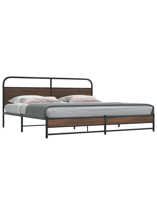 METALLIST VOODIRAAM ILMA MADRATSITA PRUUN TAMM 183X213 CM
