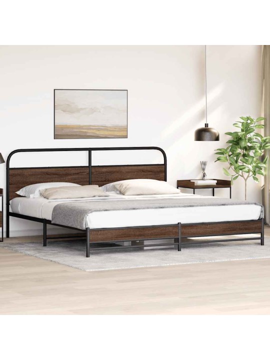 METALLIST VOODIRAAM ILMA MADRATSITA PRUUN TAMM 193X203 CM