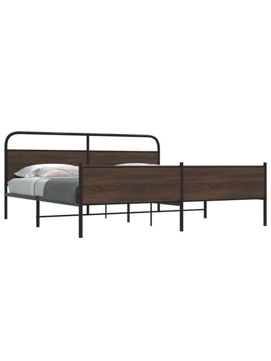METALLIST VOODIRAAM ILMA MADRATSITA PRUUN TAMM 183X213 CM