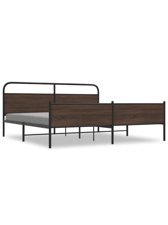 METALLIST VOODIRAAM ILMA MADRATSITA PRUUN TAMM 193X203 CM