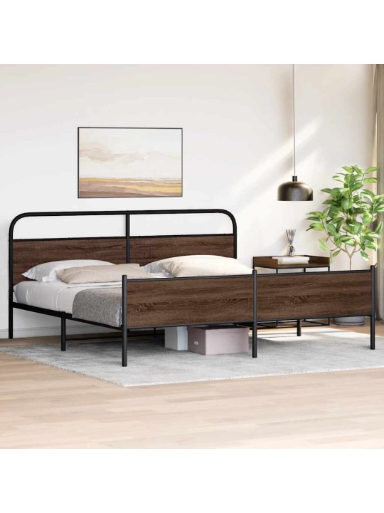 METALLIST VOODIRAAM ILMA MADRATSITA PRUUN TAMM 193X203 CM