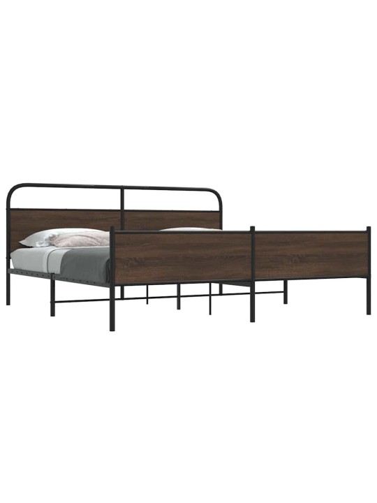 METALLIST VOODIRAAM ILMA MADRATSITA PRUUN TAMM 193X203 CM