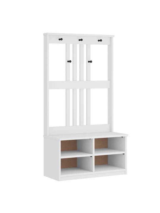 SAALIPUU SANDENS VALGE 87X40X159,5 CM TÄISPUIDUST MÄND