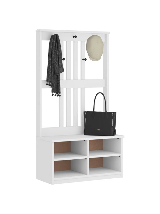 SAALIPUU SANDENS VALGE 87X40X159,5 CM TÄISPUIDUST MÄND