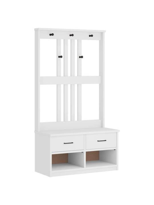 SAALIPUU SANDENS VALGE 87X40X159,5 CM TÄISPUIDUST MÄND