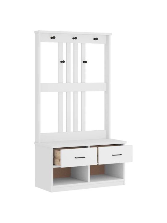 SAALIPUU SANDENS VALGE 87X40X159,5 CM TÄISPUIDUST MÄND