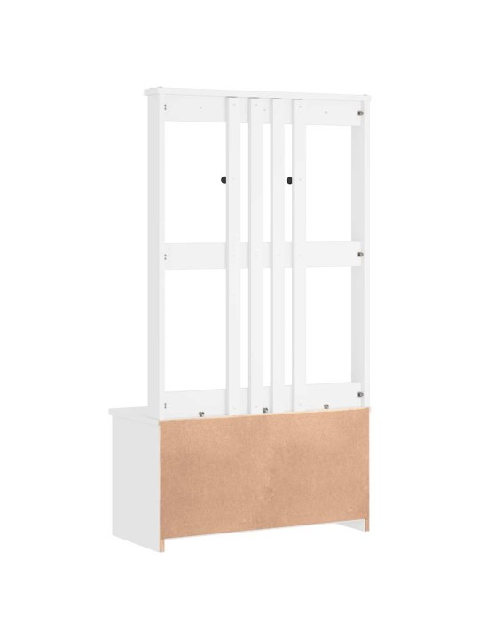 SAALIPUU SANDENS VALGE 87X40X159,5 CM TÄISPUIDUST MÄND