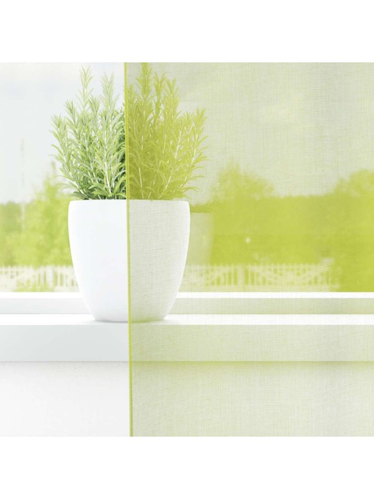VOILE KARDINAD KOOS RÕNGASTEGA 2 TK ÕUNAROHELINE 140X140 CM