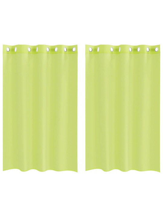 VOILE KARDINAD KOOS RÕNGASTEGA 2 TK APPLE GREEN 140X175 CM
