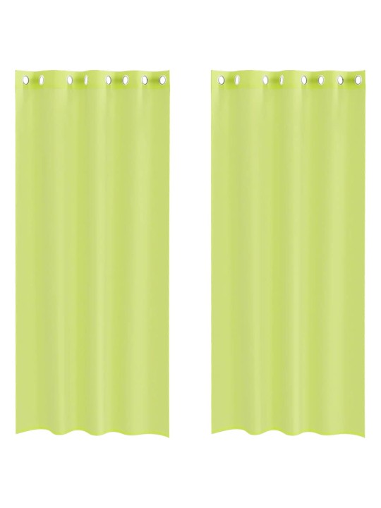 VOILE KARDINAD KOOS LÄBIVÕREDEGA 2 TK APPLE GREEN 140X245 CM