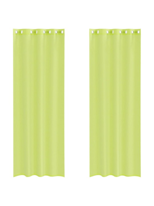 VOILE KARDINAD RÕNGASTEGA 2 TK APPLE GREEN 140X300 CM