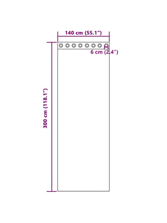 VOILE KARDINAD RÕNGASTEGA 2 TK APPLE GREEN 140X300 CM