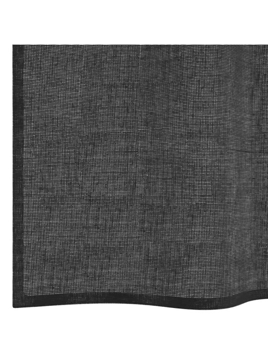 VOILE KARDINAD RÕNGASTEGA 2 TK MUST 140X175 CM