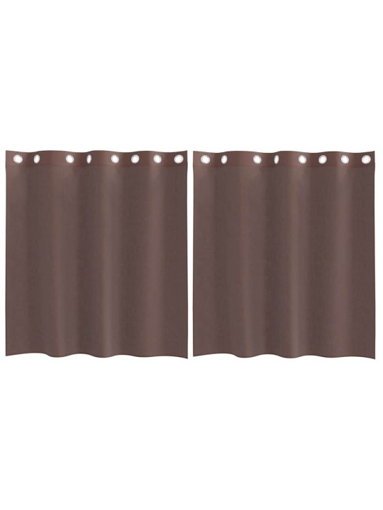 VOILE KARDINAD RÕNGASTEGA 2 TK PRUUN 140X140 CM