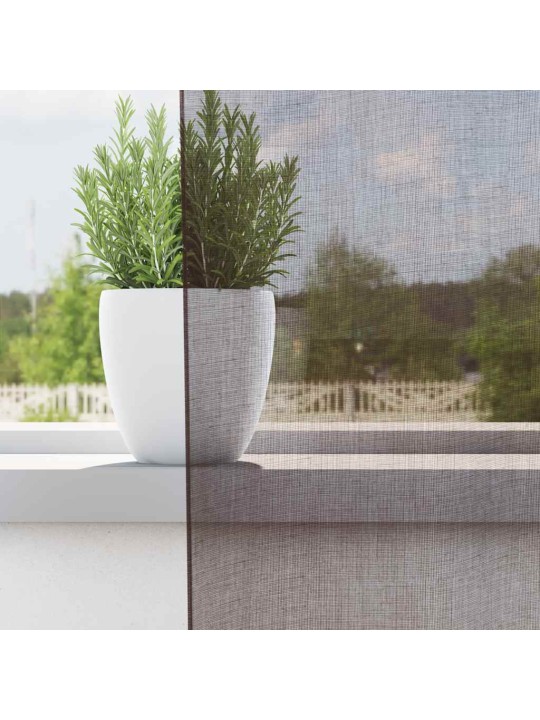 VOILE KARDINAD RÕNGASTEGA 2 TK PRUUN 140X140 CM