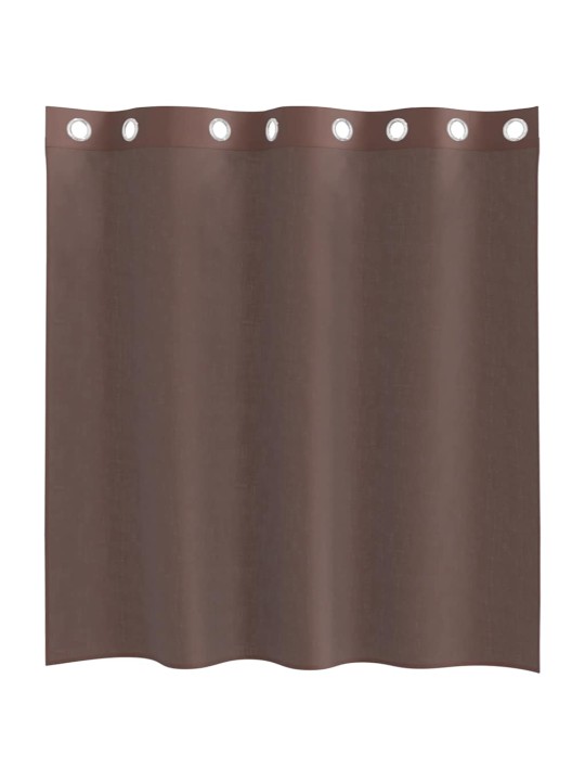 VOILE KARDINAD RÕNGASTEGA 2 TK PRUUN 140X140 CM
