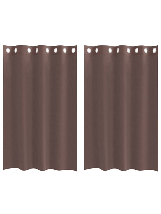 RÕNGASTIHENDIGA KARDINAD 2 TK PRUUN 140X175 CM