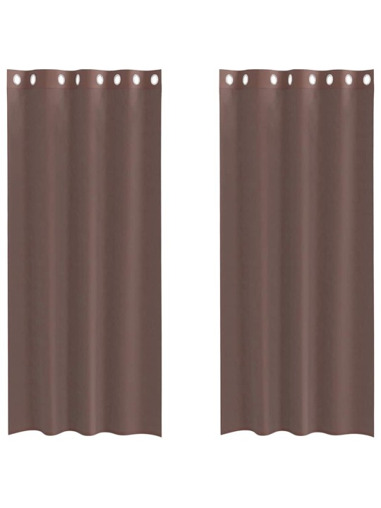 VOILE KARDINAD RÕNGASTEGA 2 TK PRUUN 140X225 CM