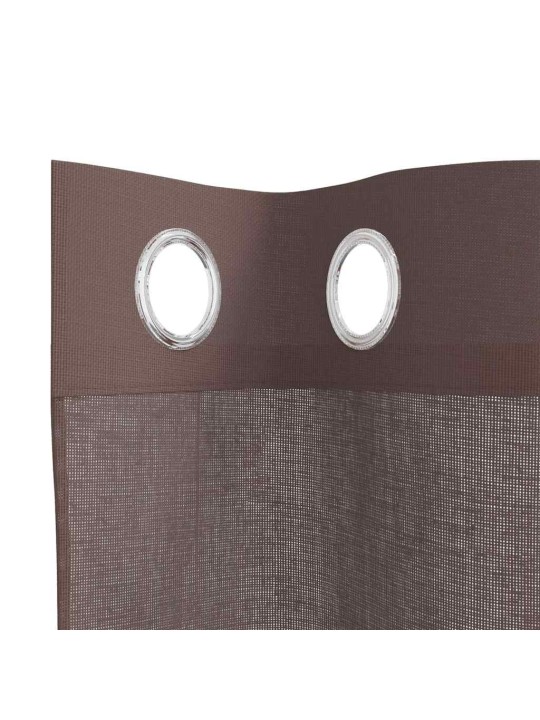 VOILE KARDINAD RÕNGASTEGA 2 TK PRUUN 140X225 CM