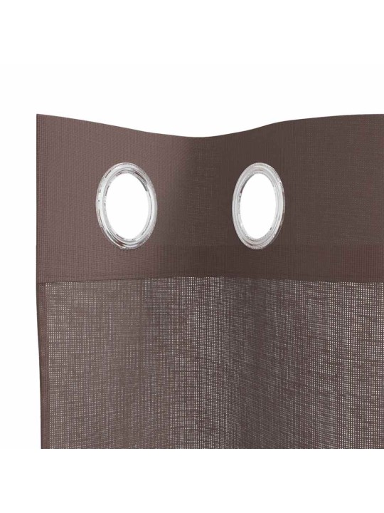 VOILE KARDINAD RÕNGASTEGA 2 TK PRUUN 140X245 CM