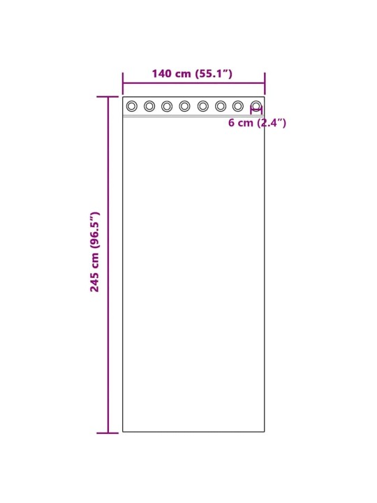 VOILE KARDINAD RÕNGASTEGA 2 TK PRUUN 140X245 CM