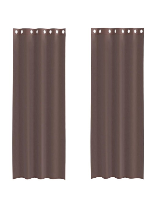 VOILE KARDINAD RÕNGASTEGA 2 TK PRUUN 140X260 CM