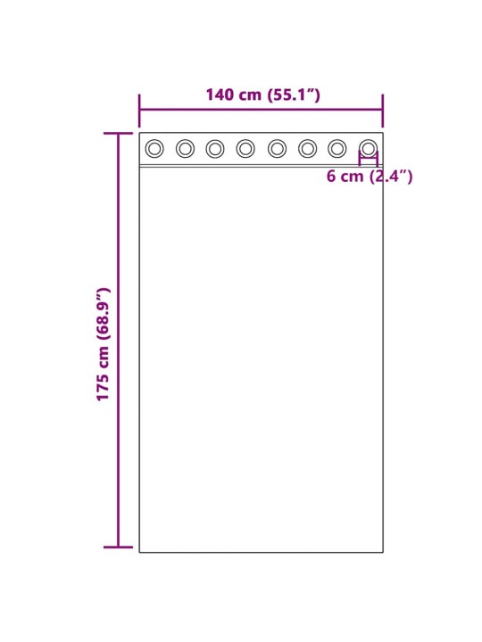VOILE KARDINAD RÕNGASTEGA 2 TK KREEM 140X175 CM