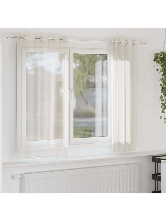 VOILE KARDINAD RÕNGASTEGA 2 TK KREEM 140X175 CM