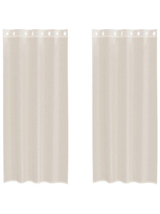 VOILE KARDINAD RÕNGASTEGA 2 TK KREEM 140X225 CM