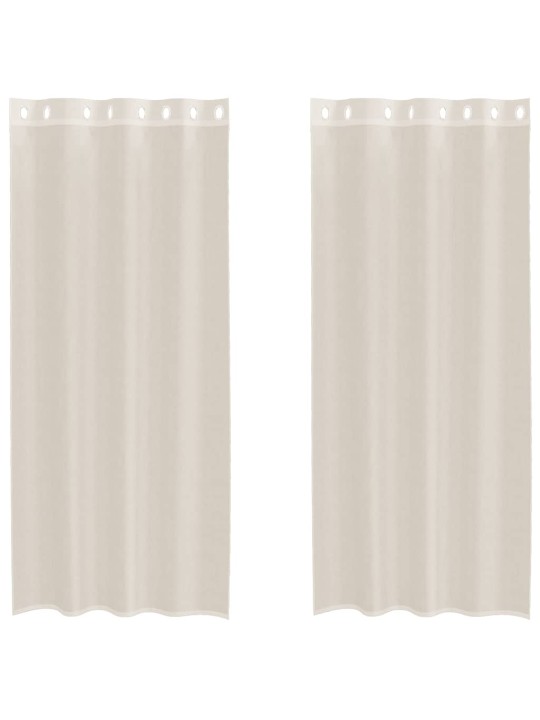 VOILE KARDINAD RÕNGASTEGA 2 TK KREEM 140X245 CM