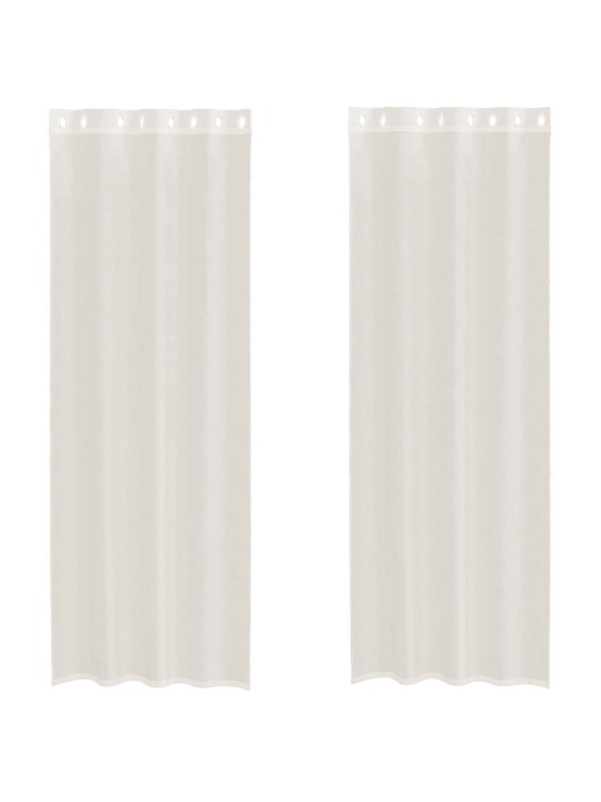 VOILE KARDINAD RÕNGASTEGA 2 TK KREEM 140X260 CM