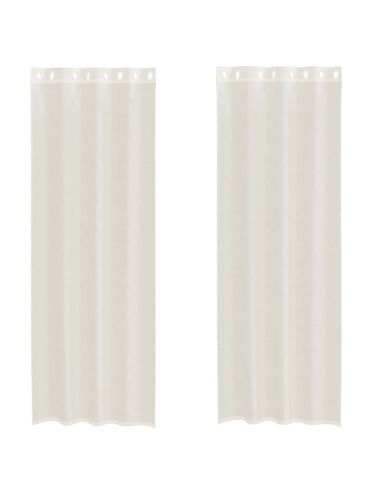 VOILE KARDINAD RÕNGASTEGA 2 TK KREEM 140X300 CM