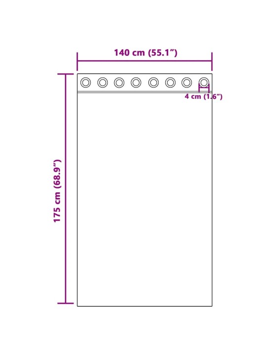 RÕNGASTIHENDIGA KARDINAD 2 TK HELEROOSA 140X175 CM