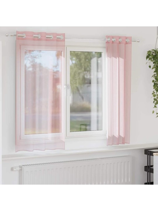 RÕNGASTIHENDIGA KARDINAD 2 TK HELEROOSA 140X175 CM