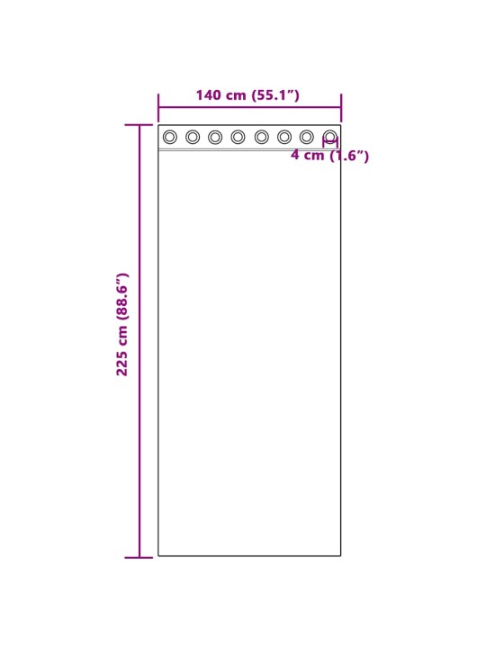RÕNGASTIHENDIGA KARDINAD 2 TK HELEROOSA 140X225 CM