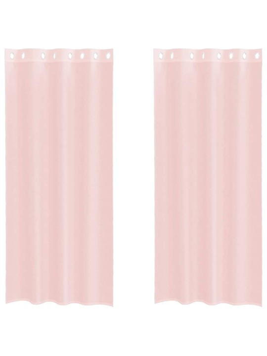 RÕNGASTIHENDIGA KARDINAD 2 TK HELEROOSA 140X245 CM