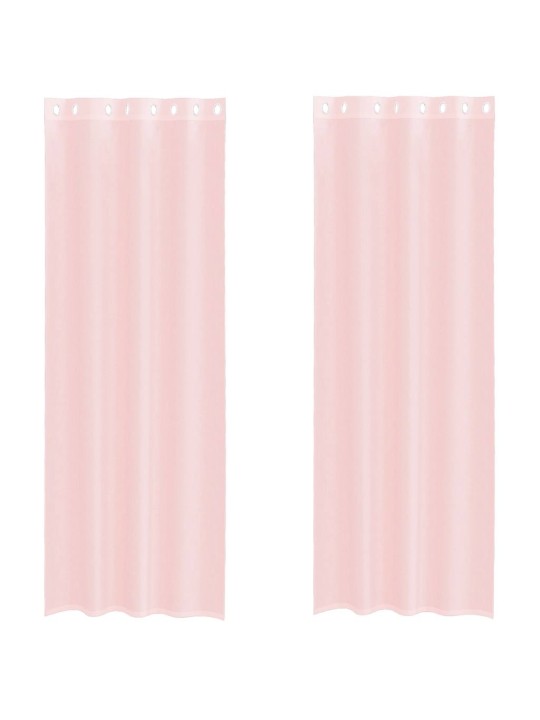 RÕNGASTIHENDIGA KARDINAD 2 TK HELEROOSA 140X260 CM