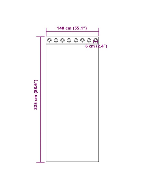 VOILE KARDINAD RÕNGASTIHENDIGA 2 TK ORANŽ 140X225 CM