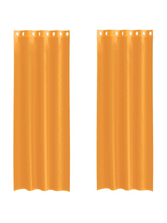 VOILE KARDINAD RÕNGASTIHENDIGA 2 TK ORANŽ 140X260 CM